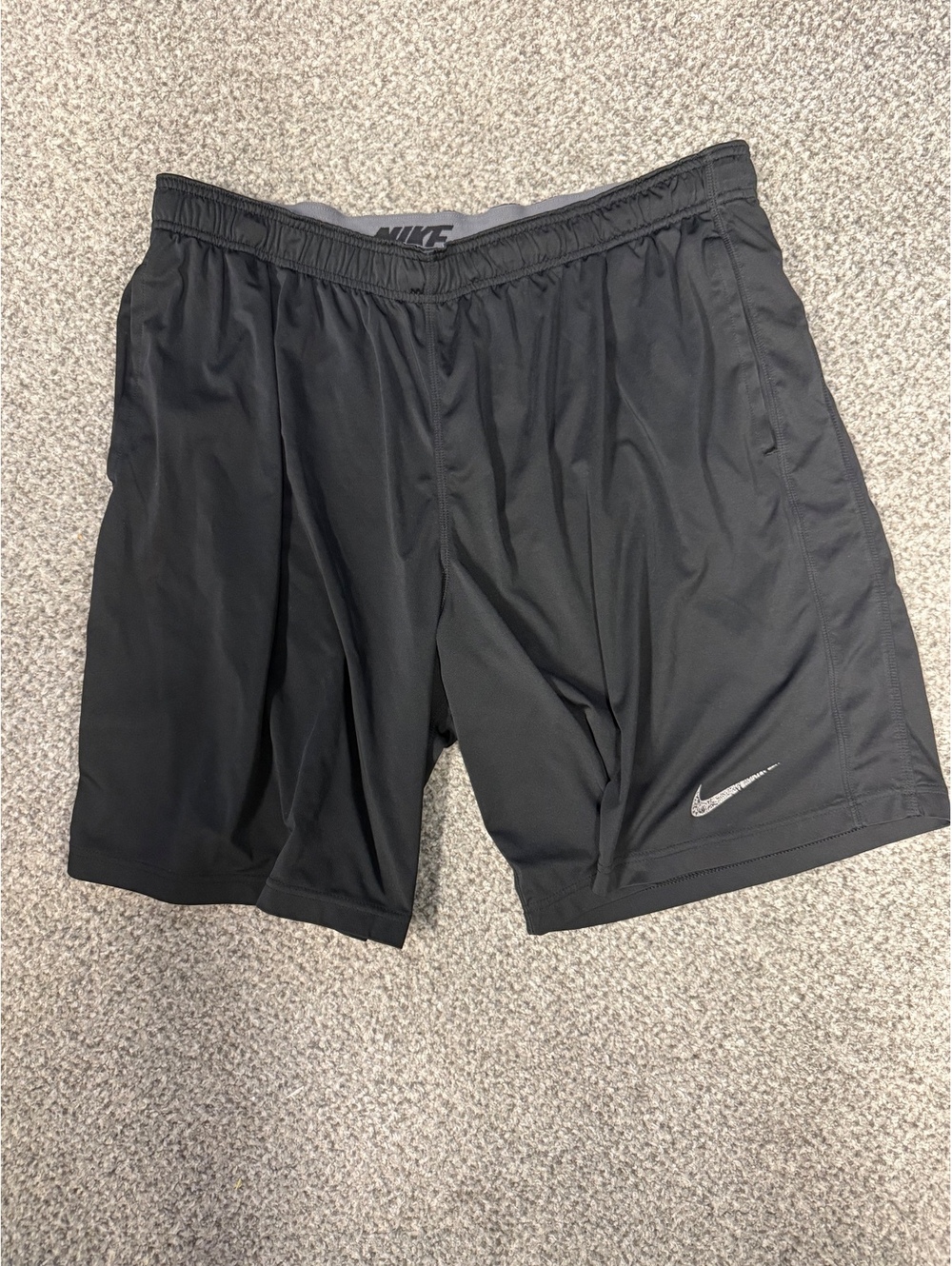 Nike Mens XXL Black Dri-FIT Elastic Waist Basketball Athletic Shorts